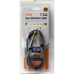 Câble Audio Jack 6.35mm Mâle / Jack 6.35mm Mâle Nylon Tressé 1.5m LinQ KL6601 — LinQ · Smarty Paris 18e